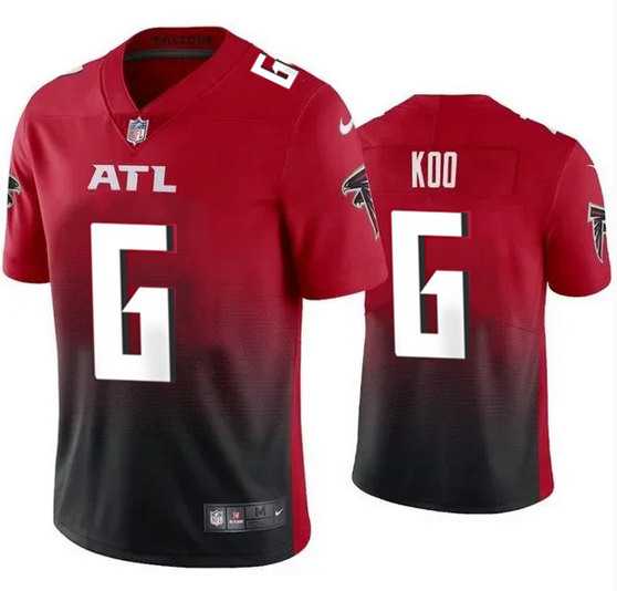 Men & Women & Youth Atlanta Falcons #6 Younghoe Koo New Black Red Vapor Untouchable Limited Stitched Jersey